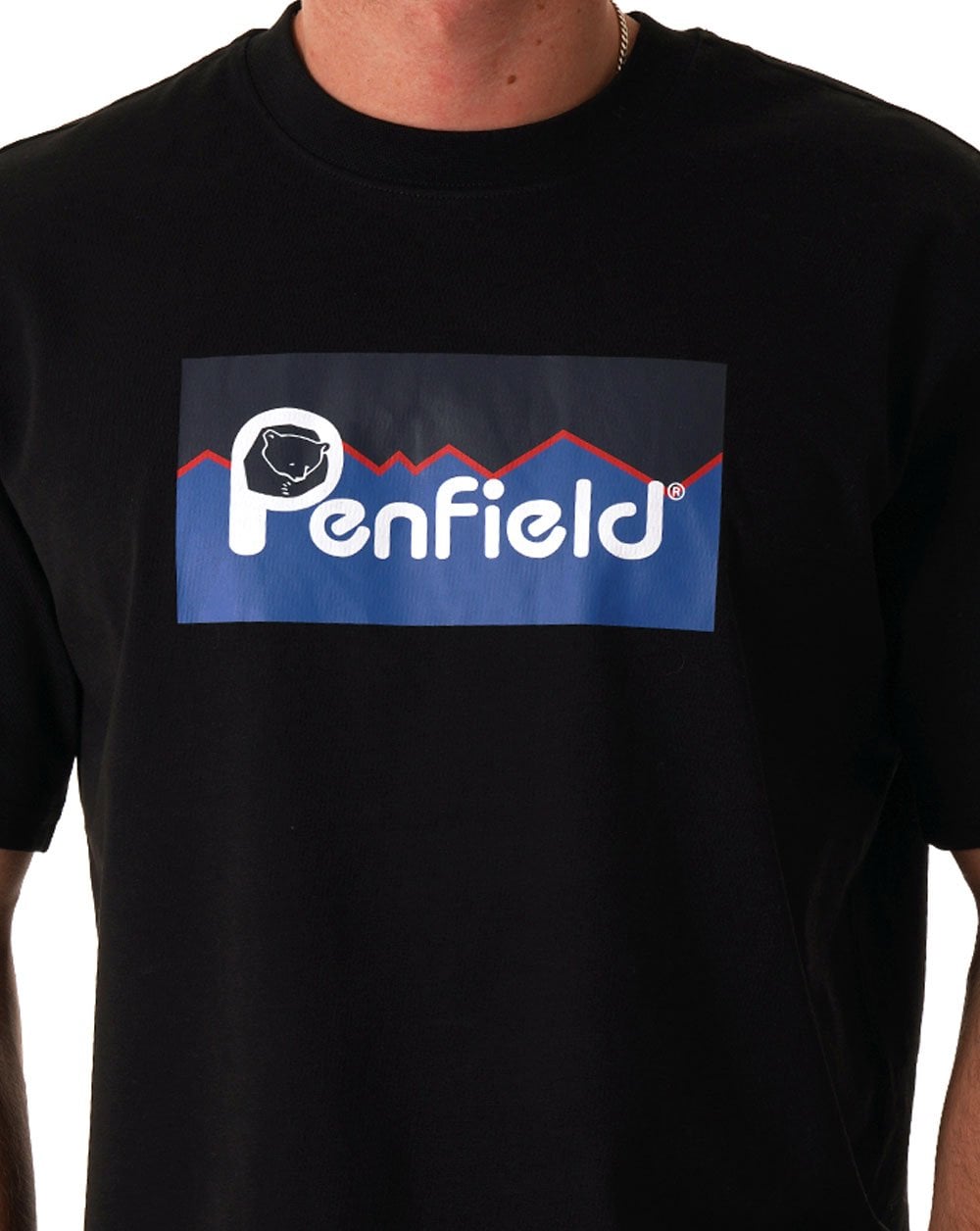 Penfield Original T-Shirt mit großem Logo, Schwarz