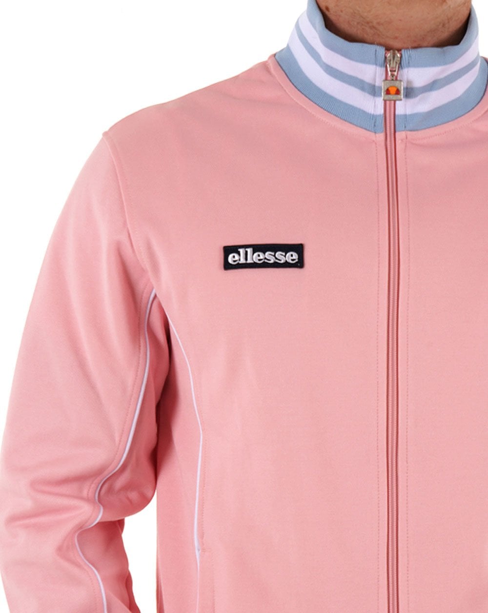 Ellesse – Milan Trainingsjacke, Hellrosa/Himmelblau