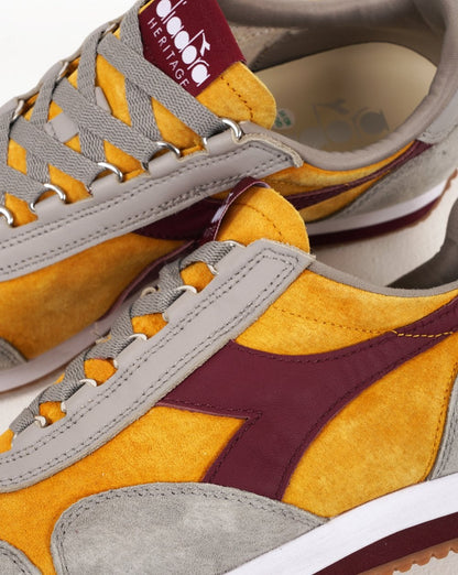 Diadora Equipe 75 Stone Washed Wildleder-Sneaker in Gelb-Freesie