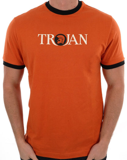 Trojan Helm Logo T-Shirt Orange