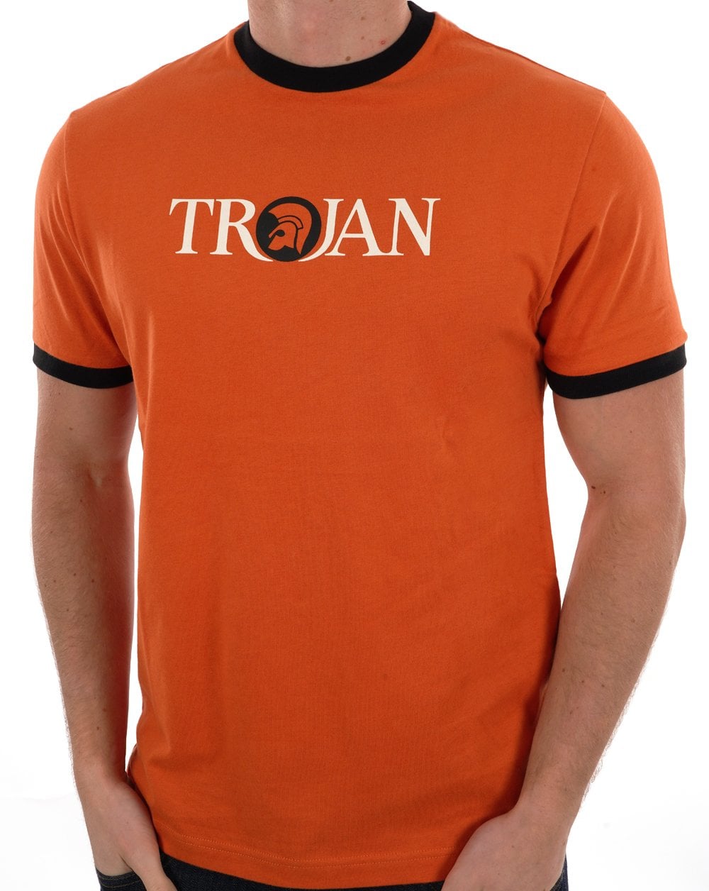 Trojan Helm Logo T-Shirt Orange