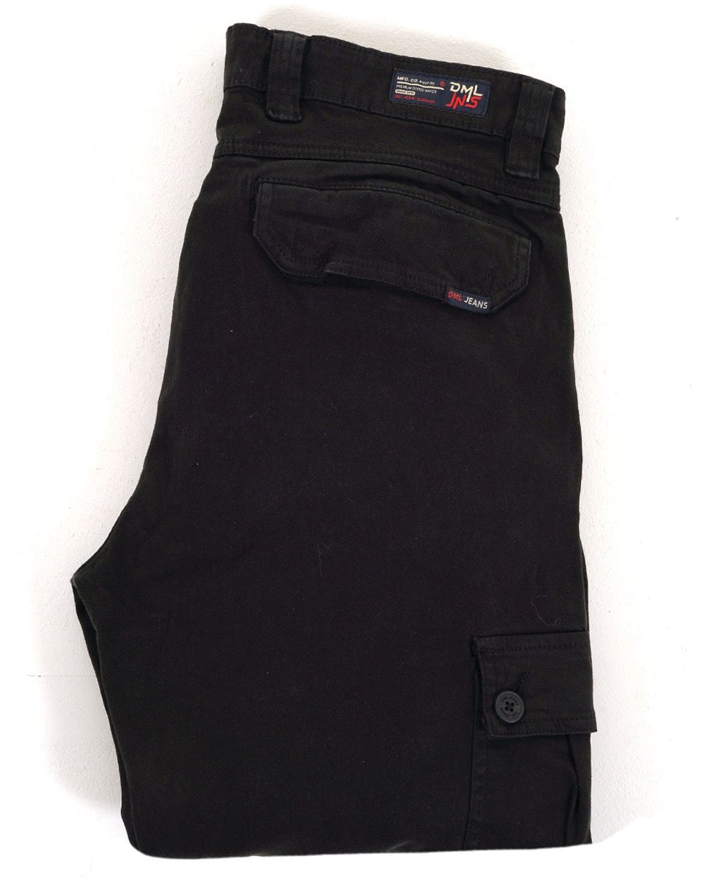 80er Casual Classics Oxford Cargohose Schwarz