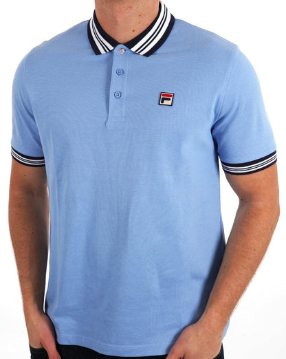 Fila – Poloshirt mit Vintage-Streifen „Vista Blue“