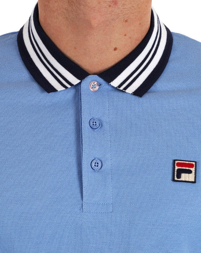 Fila – Poloshirt mit Vintage-Streifen „Vista Blue“