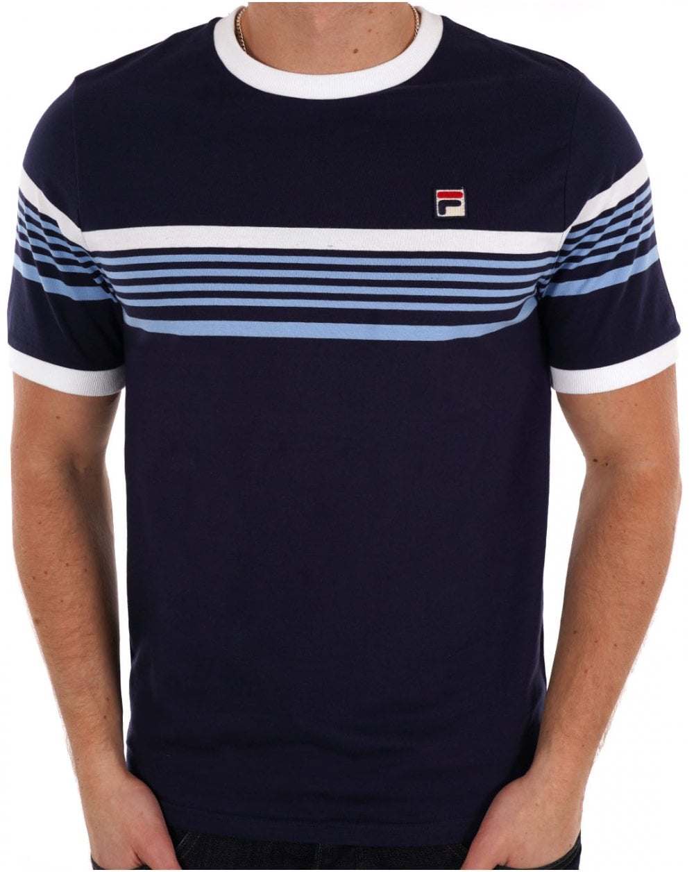 Fila Vintage James T-Shirt Marineblau