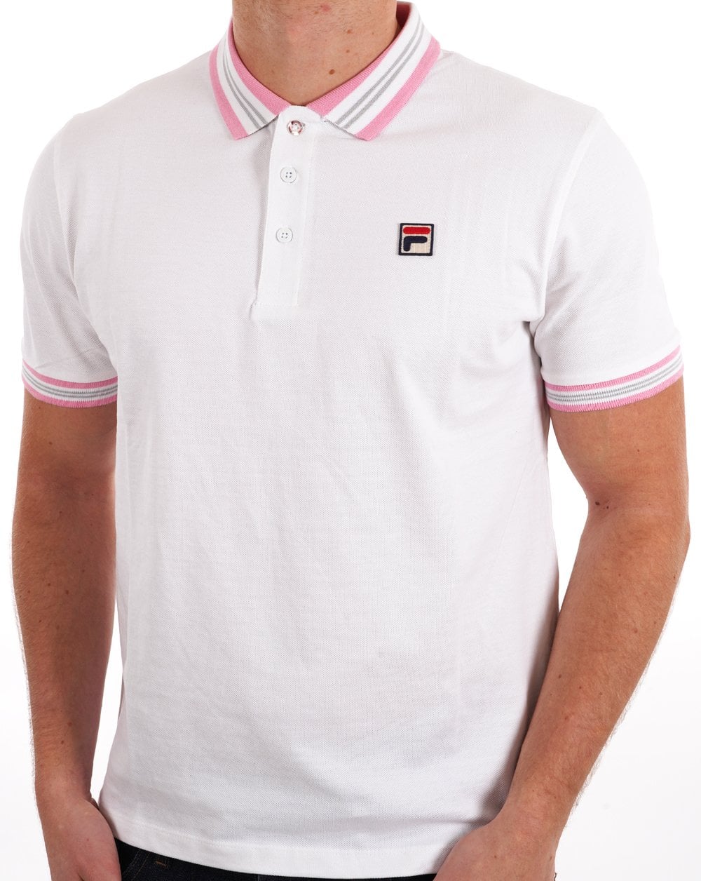 Fila Vintage Tipped Poloshirt Weiß