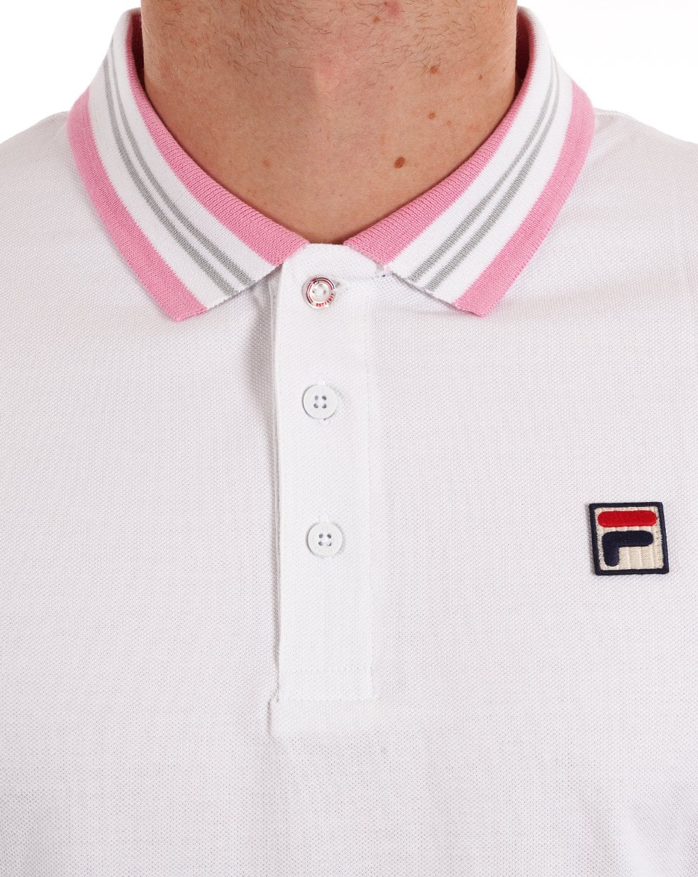 Fila Vintage Tipped Poloshirt Weiß
