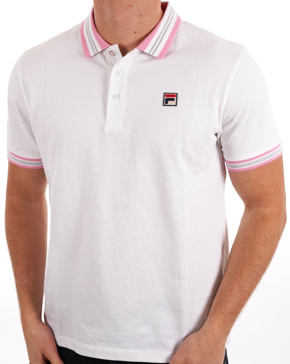 Fila Vintage Tipped Poloshirt Weiß
