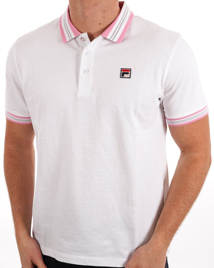 Fila Vintage Tipped Poloshirt Weiß