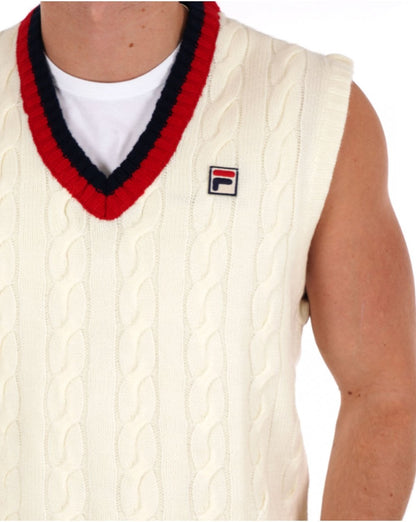 Fila Vintage Rufus Zopfmusterweste Gardenia