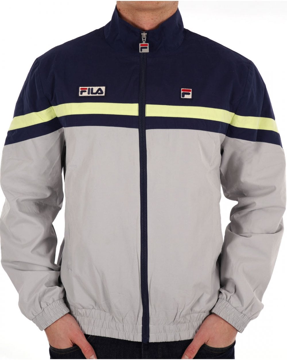 Fila Vintage Phillip Track Jacket Navy/Grey/Lime