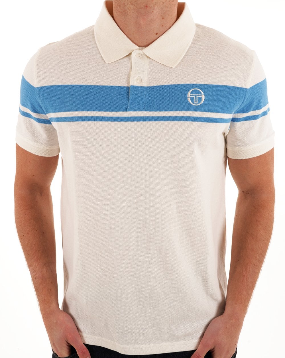 Sergio Tacchini Young Line Poloshirt Gardenia / Azurblau