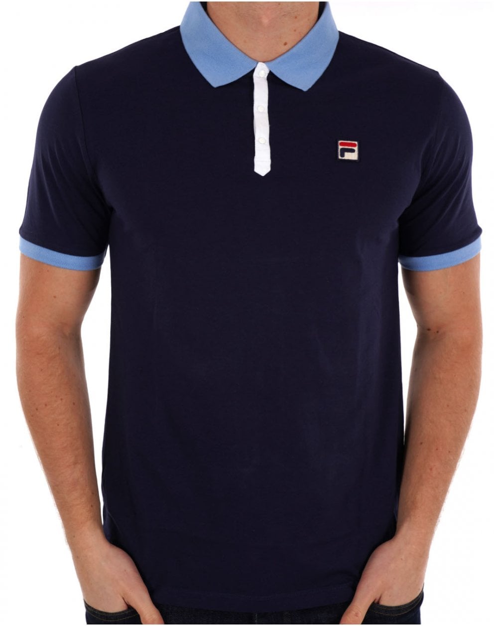 Fila Vintage Panatta Poloshirt Marineblau