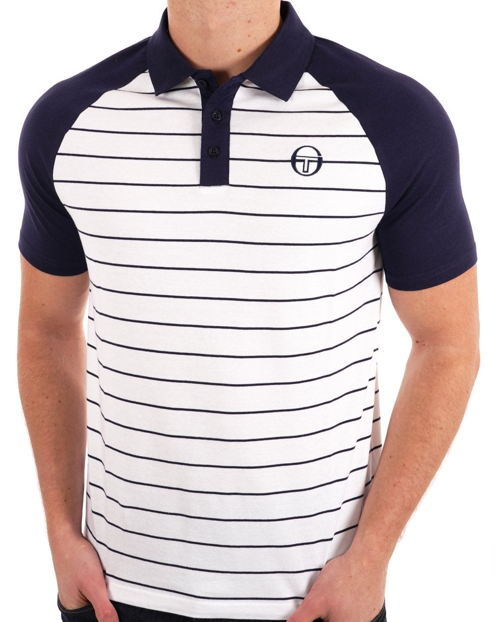 Sergio Tacchini Sandro Polo Shirt White / Navy Blue