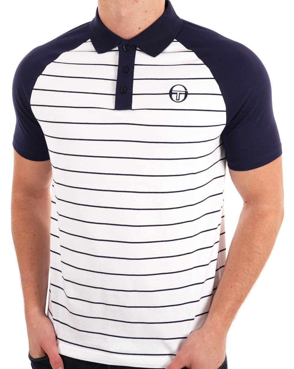 Sergio Tacchini Sandro Poloshirt Weiß / Marineblau