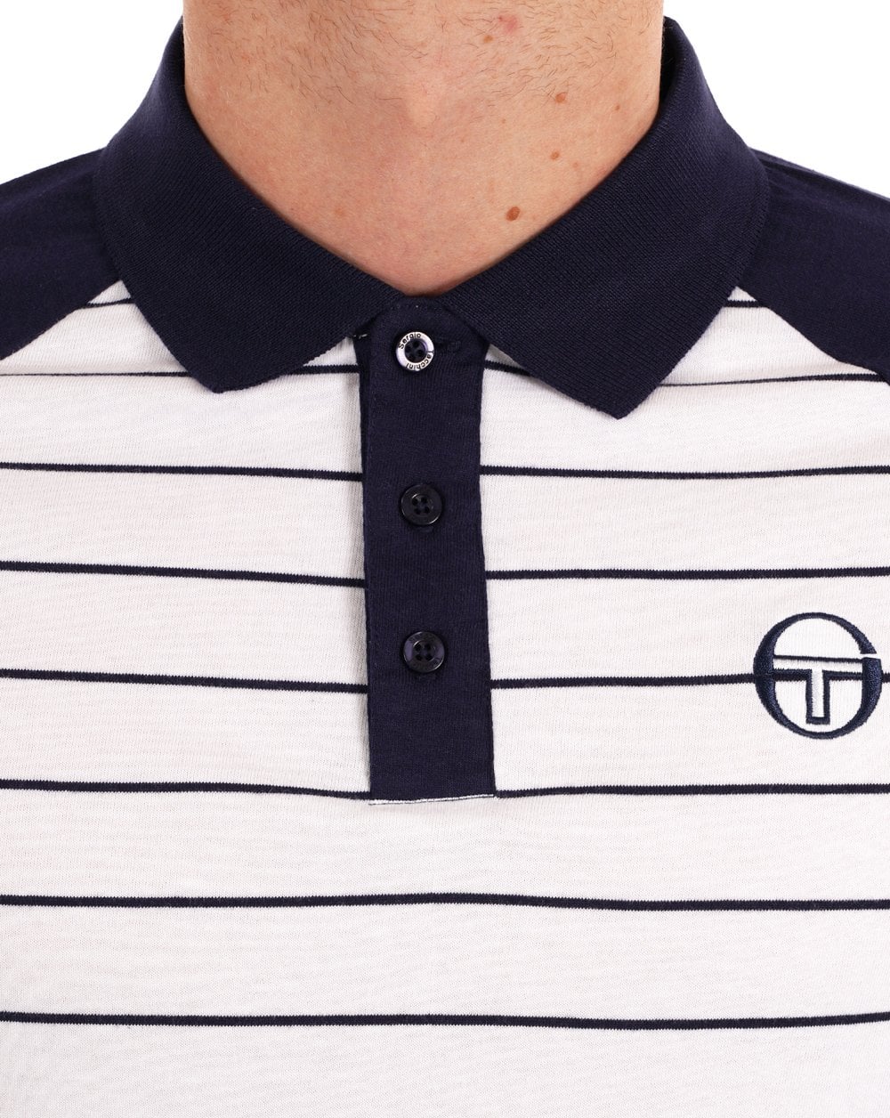 Sergio Tacchini Sandro Polo Shirt White / Navy Blue