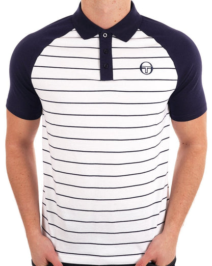 Sergio Tacchini Sandro Poloshirt Weiß / Marineblau
