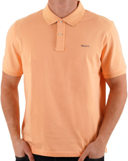 Gant Poloshirt mit Kontrastkragen Peachy Orange