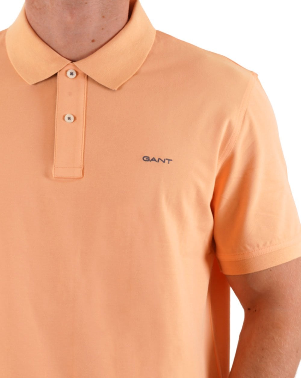 Gant Poloshirt mit Kontrastkragen Peachy Orange