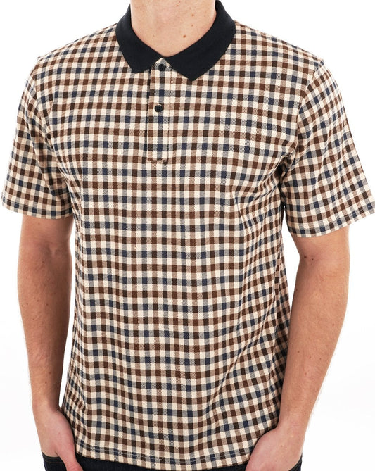 Aquascutum Aquascutum Iconic Club Check Poloshirt Marineblau