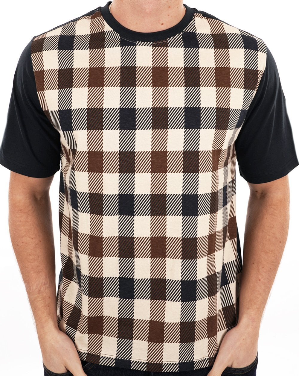 Aquascutum Macro Iconic Front T-Shirt Marineblau