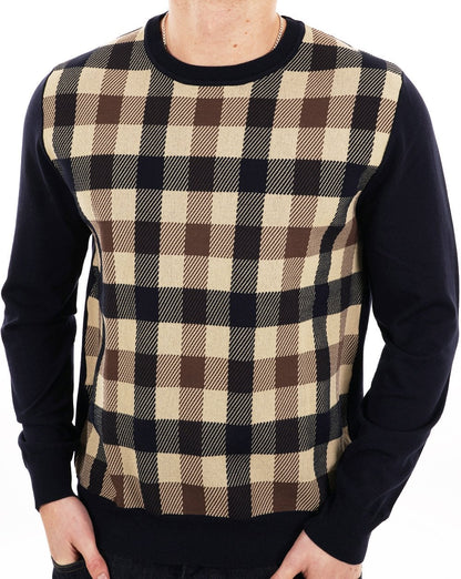Aquascutum Macro Iconic Strickpullover Marineblau