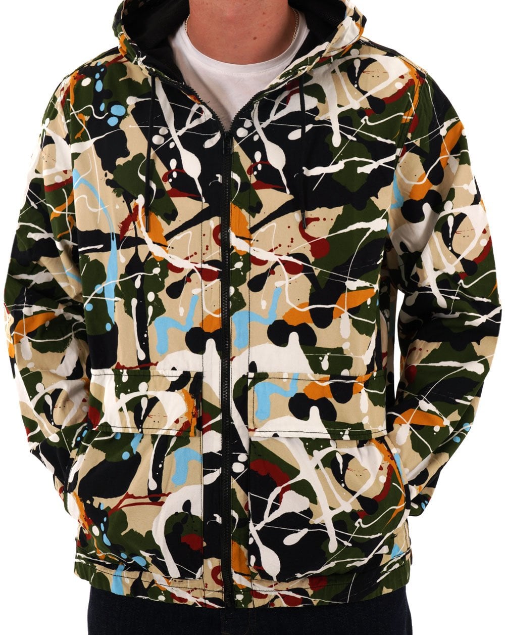 Pretty Green – Convergence – Kapuzenjacke, mehrfarbig