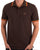 Trojan Three Colour Tipped Pique Polo Chocolate