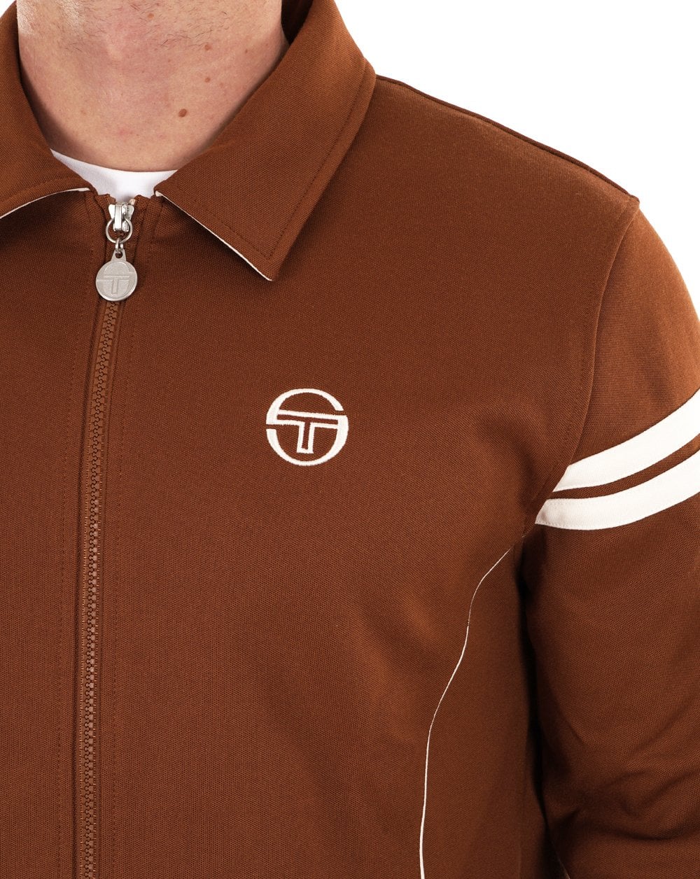 Sergio Tacchini 70er Trainingsjacke Braun Gardenia