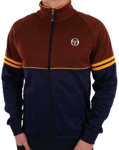 Sergio Tacchini Orion Trainingsjacke Bordeauxrot-Marineblau-Gold