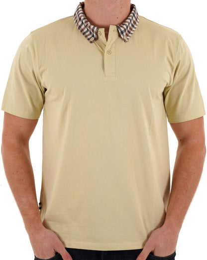 Aquascutum Club Poloshirt mit Karokragen Beige