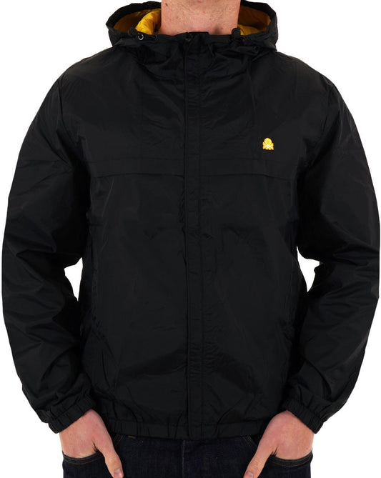 Benetton Benetton Regenjacke mit Kapuze Schwarz/Gelb