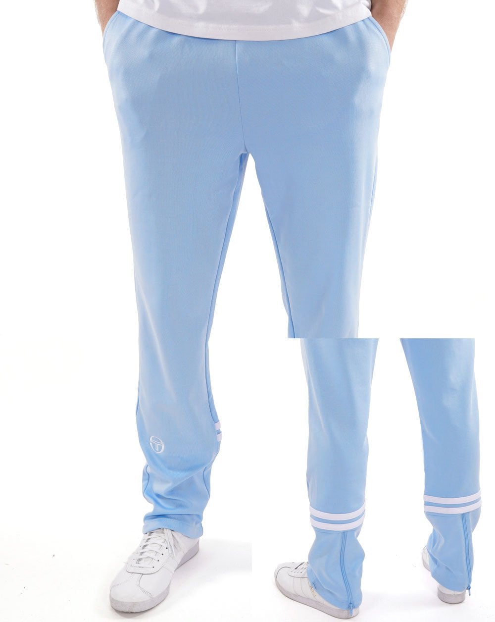 Sergio Tacchini Trainingshose mit Reißverschluss, Himmelblau