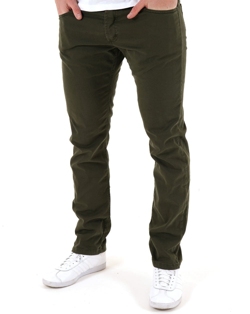 Lois Terrace Baumwoll-5-Pocket-Jeans Oliv