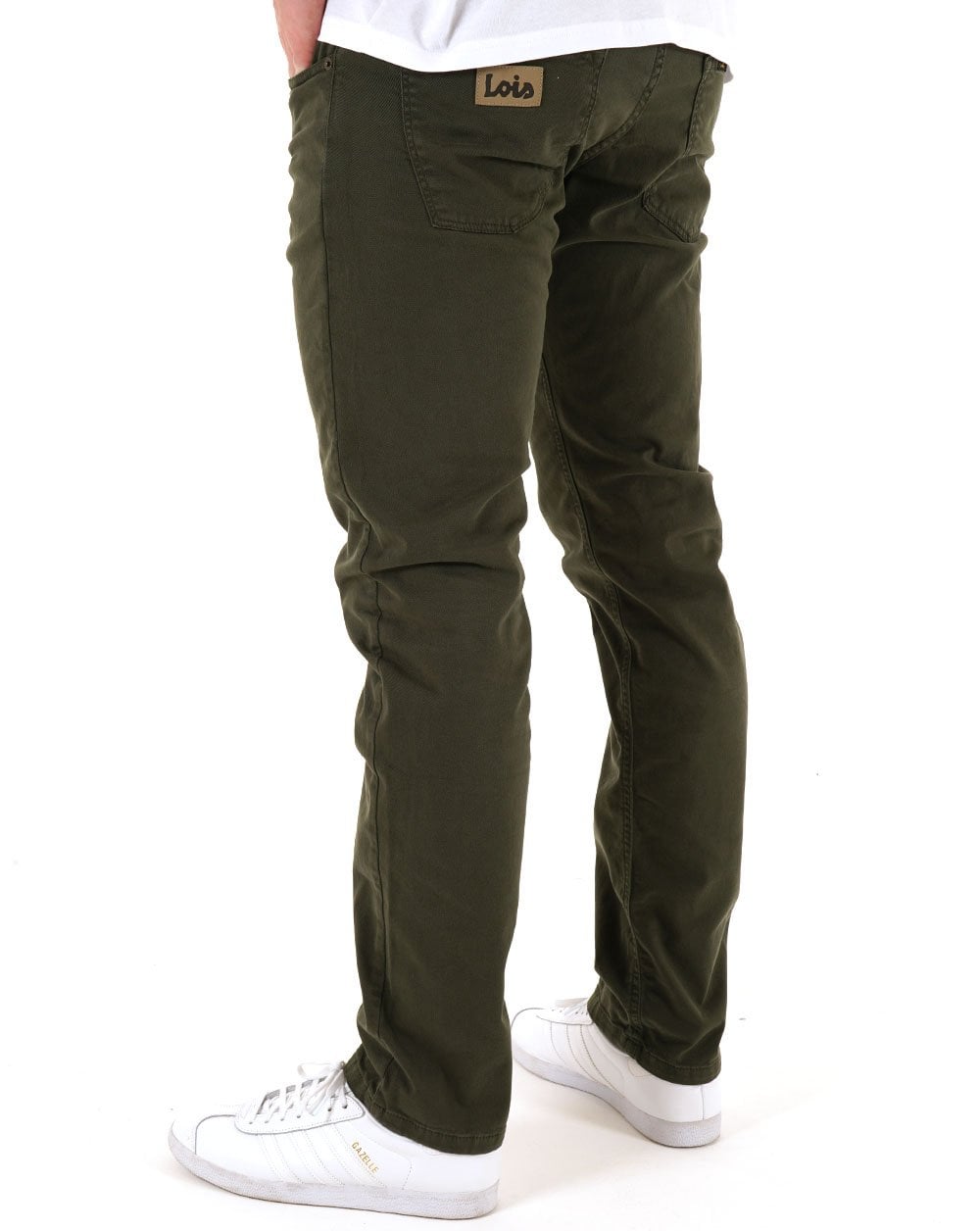 Lois Terrace Baumwoll-5-Pocket-Jeans Oliv