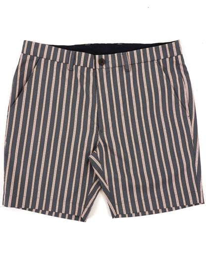 Gabicci Vintage Murphy Gestreifte Shorts Marineblau