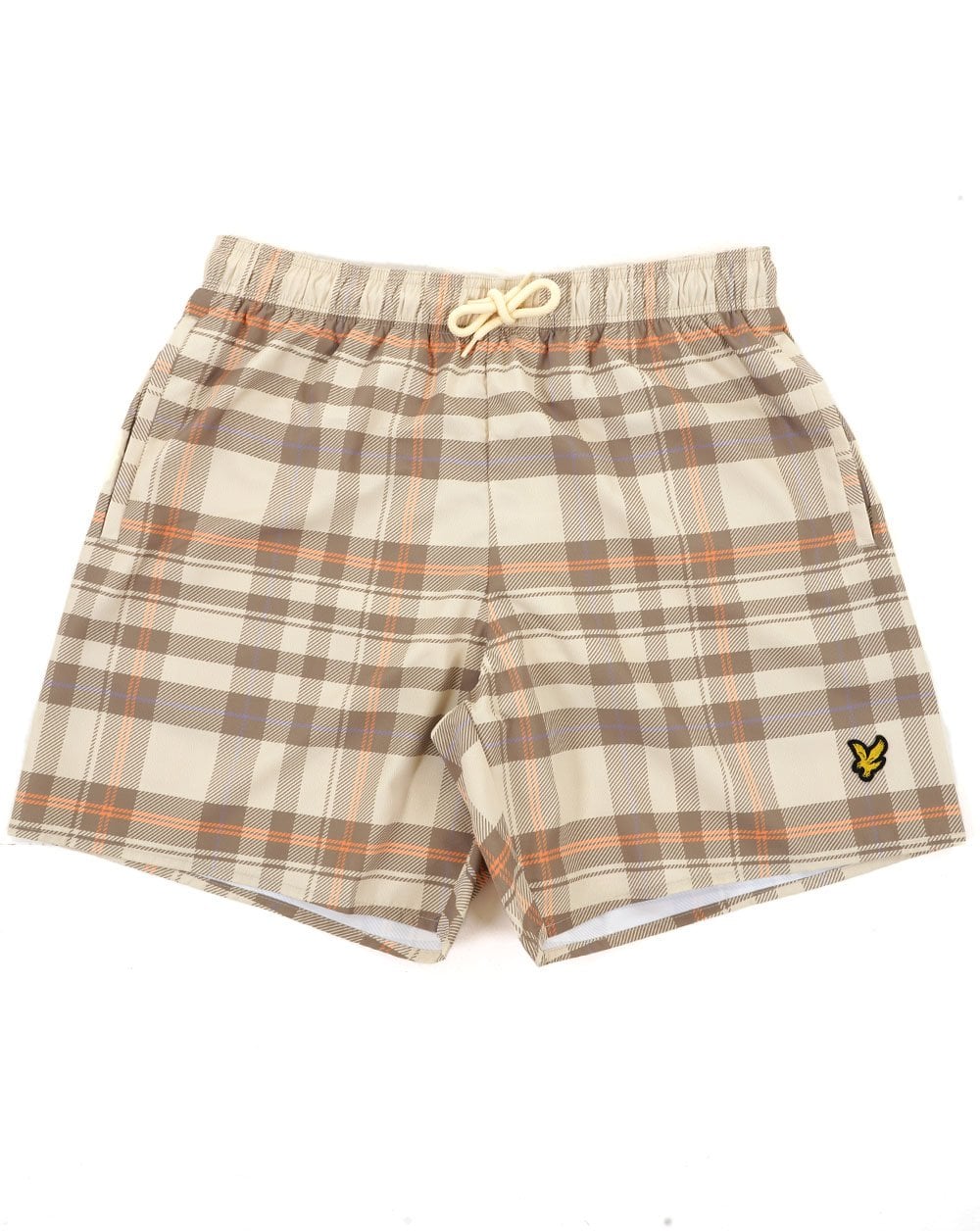 Lyle &amp; Scott Tartan Resort Badeshorts Sand