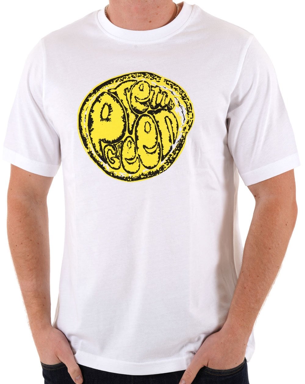 Pretty Green – T-Shirt „Citrus Sunshine“ in Weiß