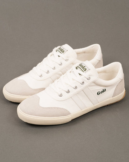 Gola – Badminton-Plimsoll-Sneakers Off-White/Evergreen