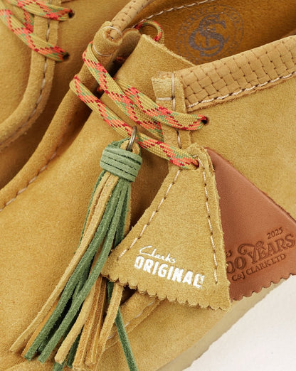 Clarks Originals – Wallabee – Stiefel aus goldenem, hellbraunem Wildleder