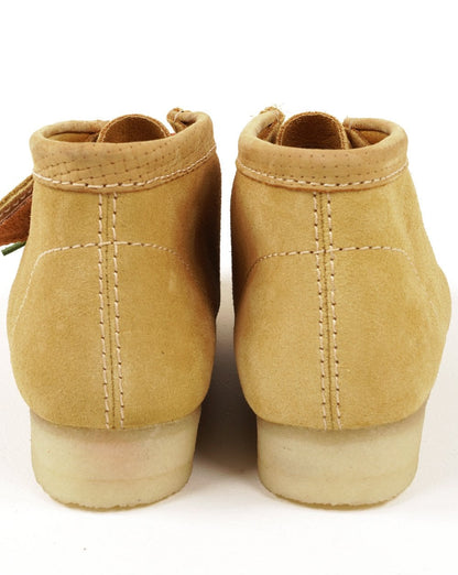 Clarks Originals – Wallabee – Stiefel aus goldenem, hellbraunem Wildleder