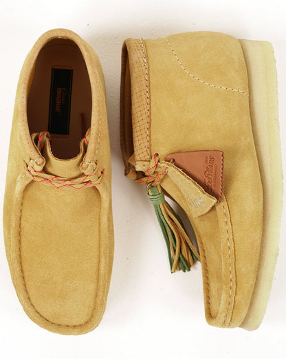 Clarks Originals – Wallabee – Stiefel aus goldenem, hellbraunem Wildleder