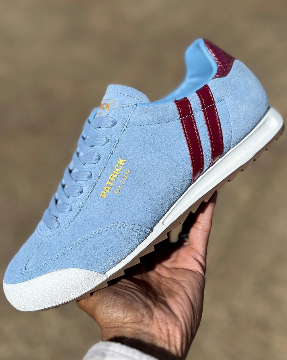 Patrick Dijon Trainers Sky Blue/Burgundy