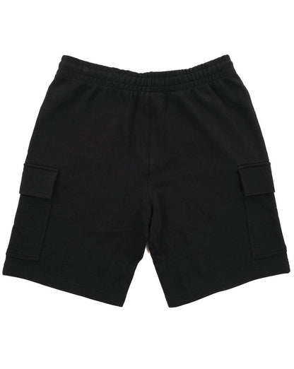 Lacoste – Cargo-Shorts aus Baumwollfleece in Schwarz