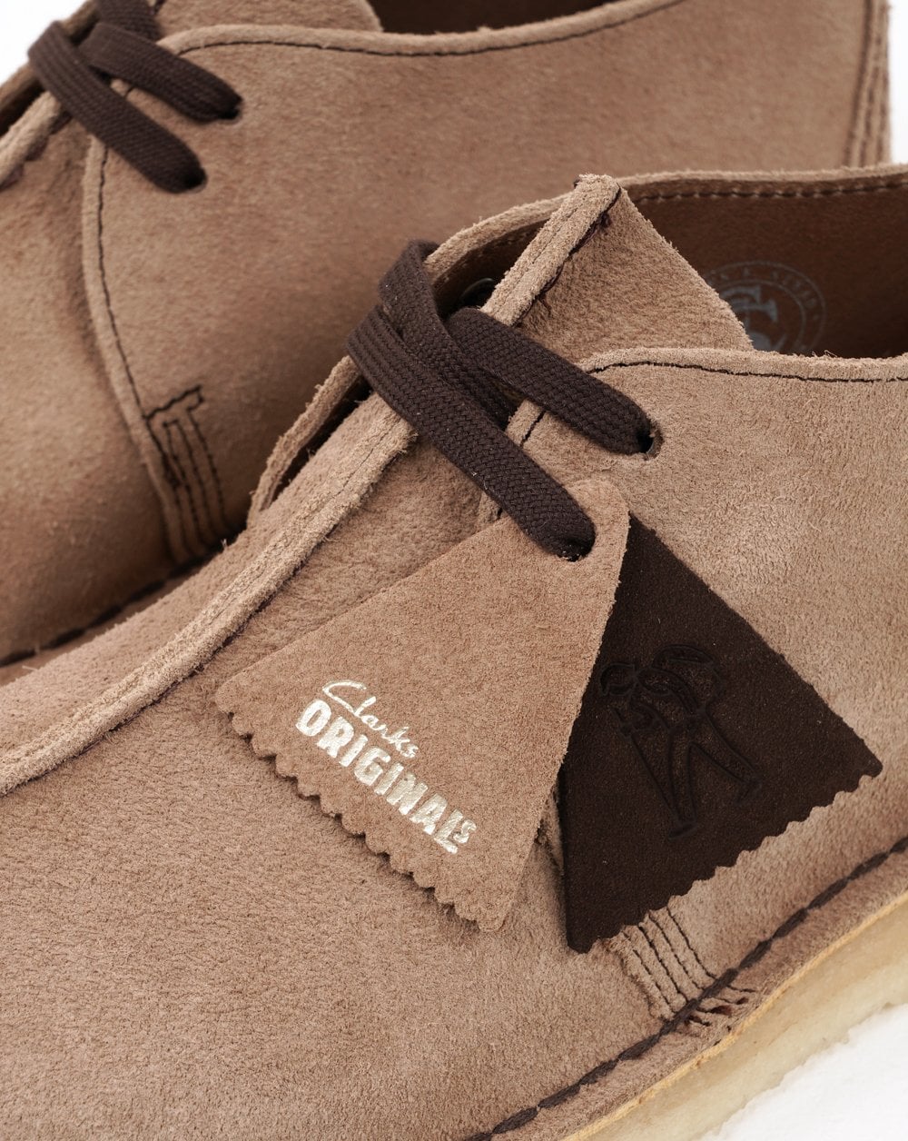 Clarks Originals Desert Trek Schuhe aus wolfsgrauem Wildleder