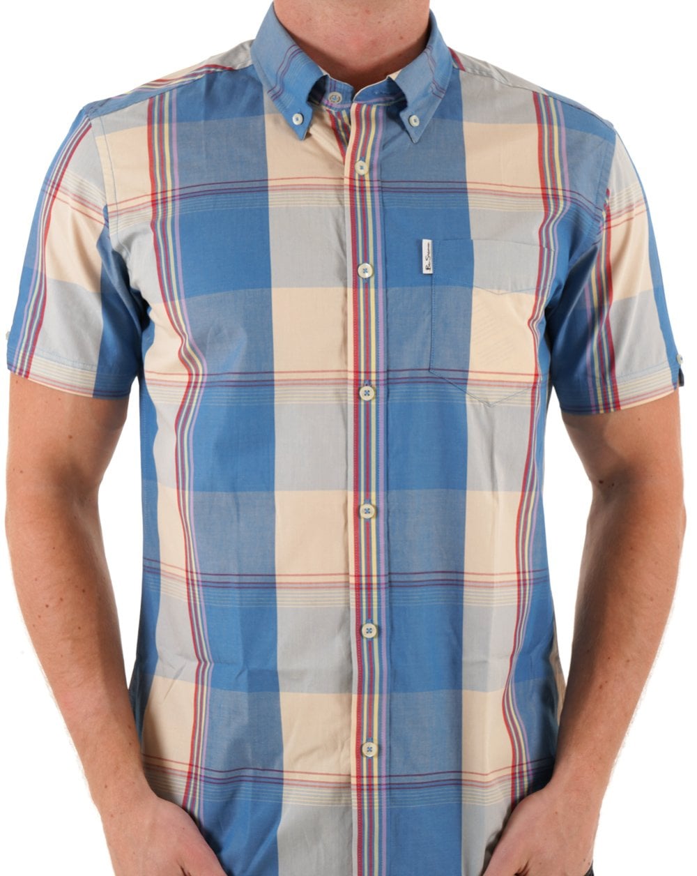 Ben Sherman – Mehrfarbiges Overcheck-Hemd „Kingfisher“