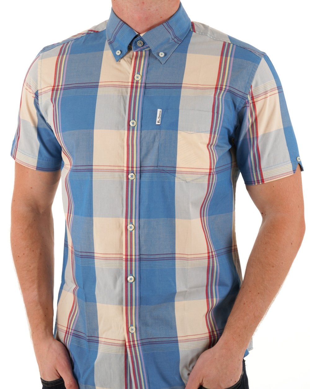 Ben Sherman – Mehrfarbiges Overcheck-Hemd „Kingfisher“