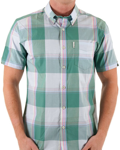 Ben Sherman Mehrfarbiges Overcheck-Hemd Forest