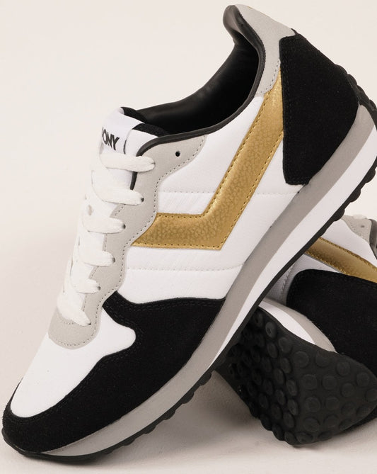Pony Pony Express Sneakers Weiß/Schwarz/Gold