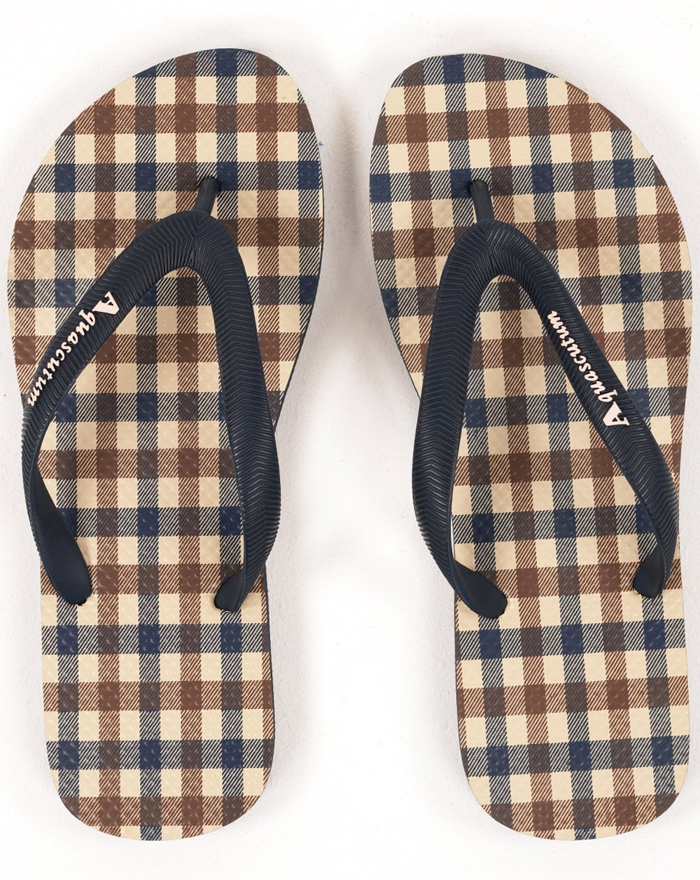 Aquascutum Flip Flop Marineblau kariert